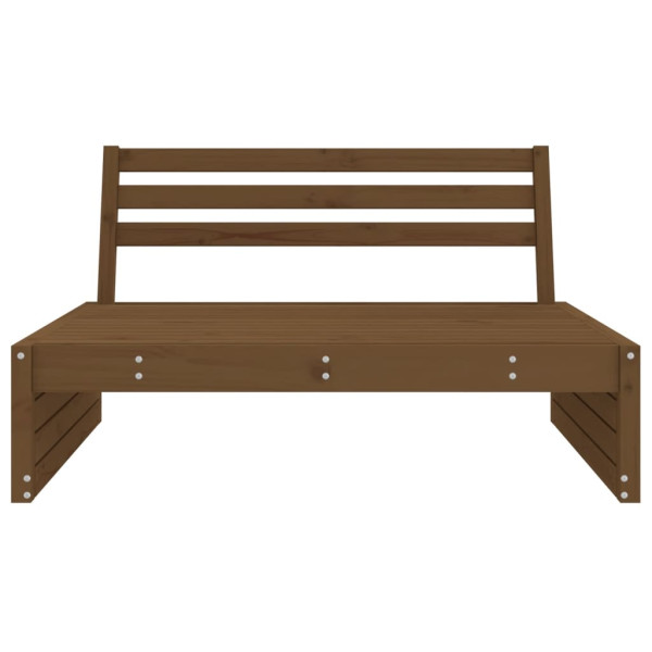 Sofá central de jardín madera maciza pino marrón miel 120x80 cm M 3