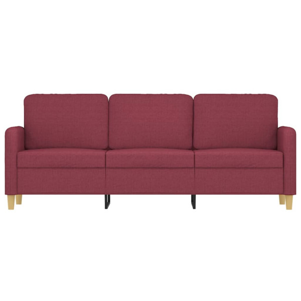 Sofá de 3 lugares tecido 180 cm vermelho tinto M 3