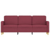 Sofá de 3 lugares tecido 180 cm vermelho tinto 3