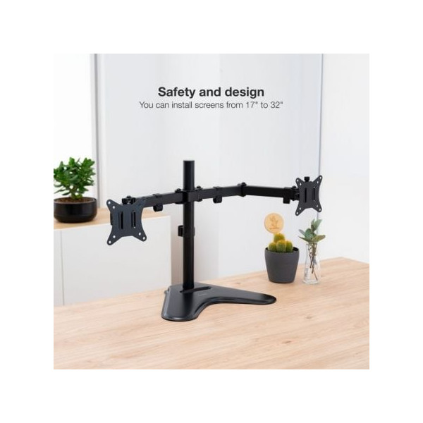 Soporte para 2 monitores TooQ DB1702TN-B negro M 4
