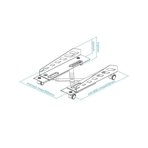 Suporte para PC TooQ UMCS0024-B preto M 4