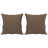 Sofá 2 lugares + almofadas decorativas 140 cm tecido castanho 5