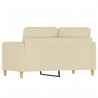 Sofá de 2 plazas de tela color crema 120 cm 5
