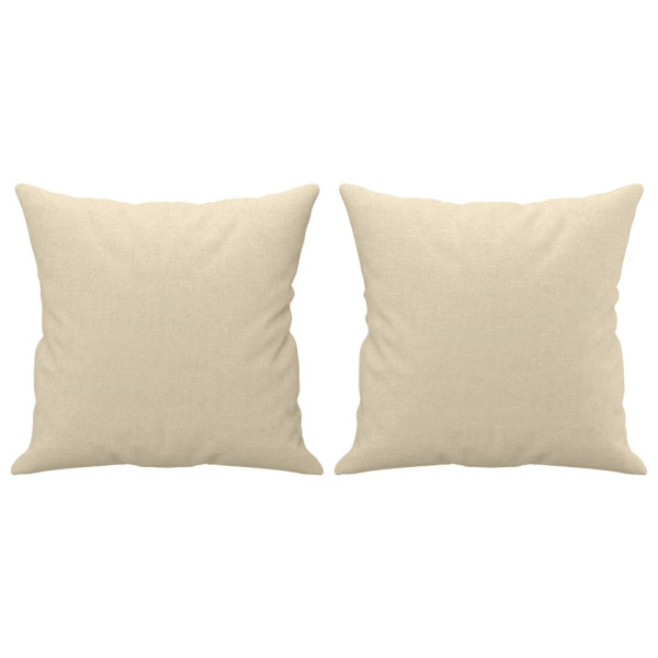 Sofá 2 lugares + almofadas decorativas 120 cm tecido cor creme M 5