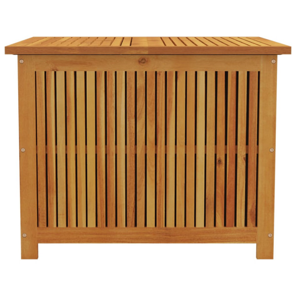 Caja de almacenaje de jardín madera maciza acacia 75x75x58 cm M 4