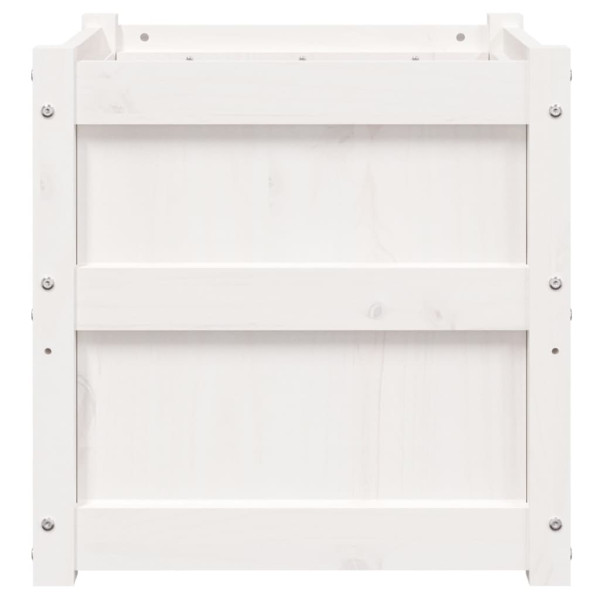 Jardineras 2 uds madera maciza de pino blanco 50x50x50 cm M 5