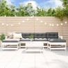 7 pcs conjunto lounge de jardim pinho maciço branco 1