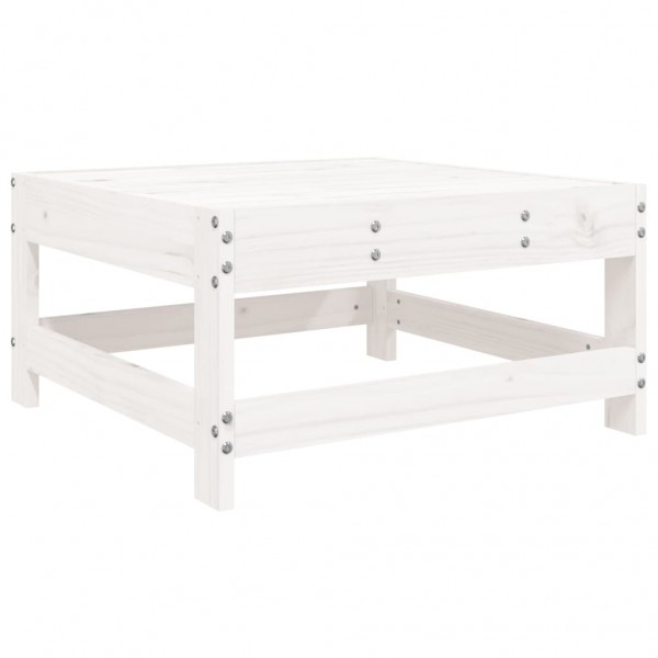 Juego de muebles de jardín 7 pzas madera maciza de pino blanco M 5