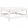 7 pcs conjunto lounge de jardim pinho maciço branco 5