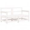 Juego de muebles de jardín 7 pzas madera maciza de pino blanco 3