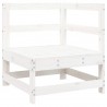 8 pcs conjunto lounge de jardim pinho maciço branco 5