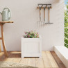 Jardinera de madera maciza de pino blanca 31x31x31 cm 3