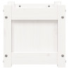 Jardinera de madera maciza de pino blanca 31x31x31 cm 5