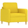 Sillón de tela amarillo claro 60 cm 2