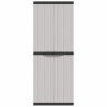 Armario de almacenaje exterior PP gris y negro 65x37x165 cm 4