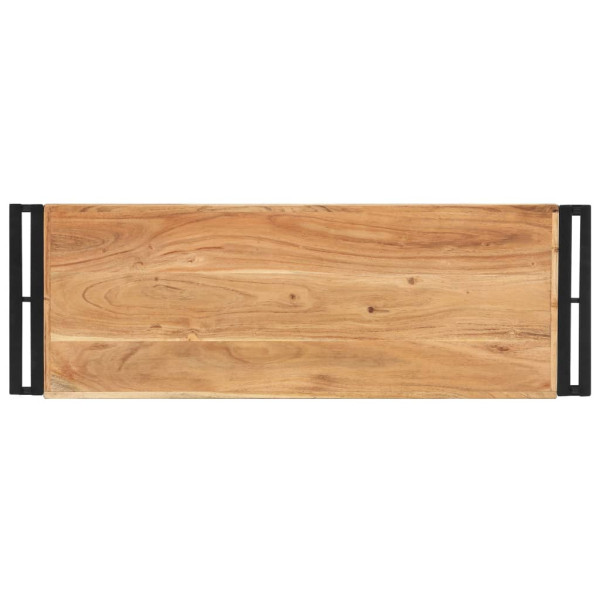 Mesa consola de madera maciza de acacia 90x30x75 cm M 3
