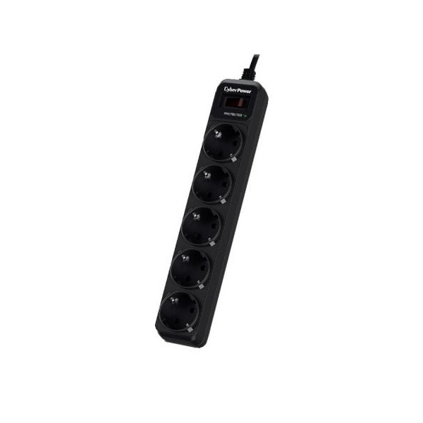 Regleta CYBERPOWER 5 tomas con interruptor B0520SC0-DE negro D