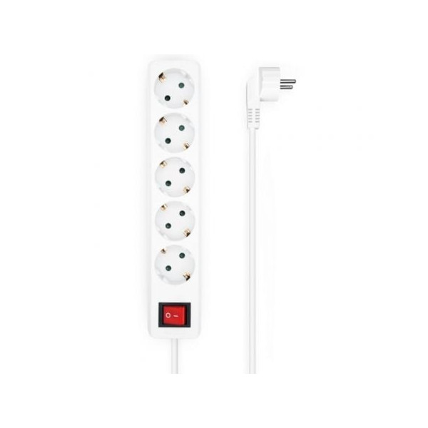 Regleta AISENS 5 tomas con interruptor A154-0651 blanco D