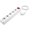 Regleta AISENS 5 tomas con interruptor A154-0651 blanco 2