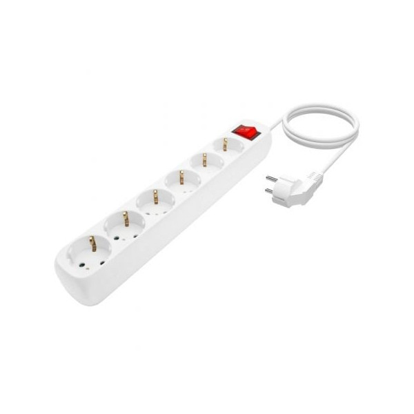 Extensão AISENS A154-0535 6 tomadas com interruptor branco M 2