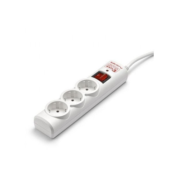 Regleta SALICRU SPS Safe 3 tomas con interruptor blanco D