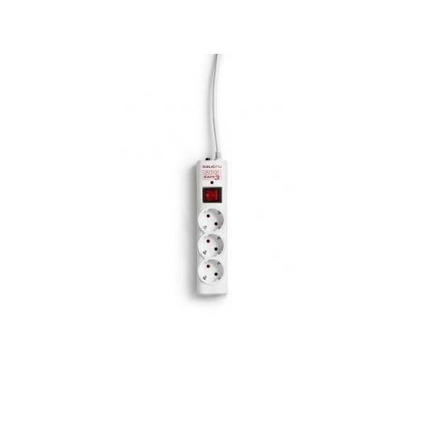 Regleta con interruptor salicru sps safe 3/ 3 tomas de corriente/ cable 1.5m/ blanca M 2