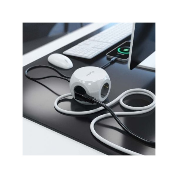 Regleta AISENS 3 tomas con interruptor ASPS-2A2C04-W blanco M 4