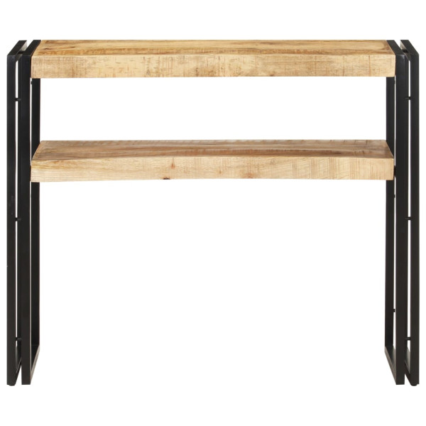 Mesa consola de madera de mango rugosa 90x30x75 cm M 2