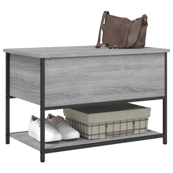 Banco de almacenaje madera ingeniería gris Sonoma 70x42.5x47 cm M 4