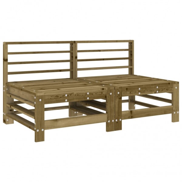 7 pcs conjunto lounge de jardim madeira de pinho impregnada M 4