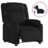 Sillón reclinable eléctrico de cuero sintético negro 2