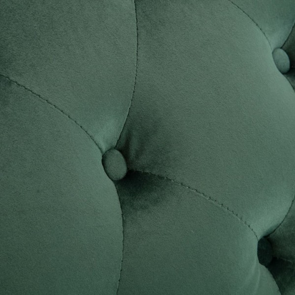 Chaise longue em veludo verde M 3