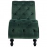 Chaise longue em veludo verde 4