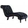 Chaise longue em veludo preto 2