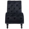 Chaise longue em veludo preto 4