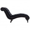 Chaise longue em veludo preto 5