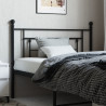 Cabeceira de cama 107 cm metal preto 1