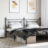 Cabeceira de cama 193 cm metal preto 1