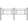 Cabeceira de cama 193 cm metal preto 3