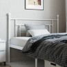 Cabeceira de cama 107 cm metal branco 1