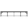 Banco de jantar 248x32x45 cm aço e couro artificial preto 4