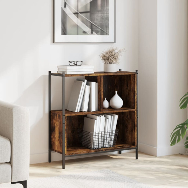 Estantería madera de ingeniería roble ahumado 72x28x77.5 cm D