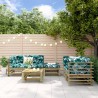 Juego de muebles de jardín 6 pzas madera de pino impregnada 1