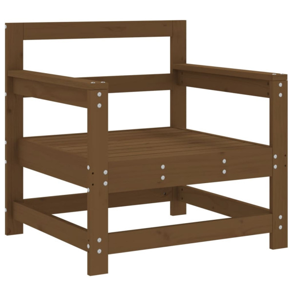 Sillones de jardín 2 unidades madera maciza pino marrón miel M 3