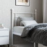 Cabeceira de cama 75 cm metal branco 1