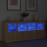 Aparador com luzes LED 163x37x67 cm carvalho sonoma 4