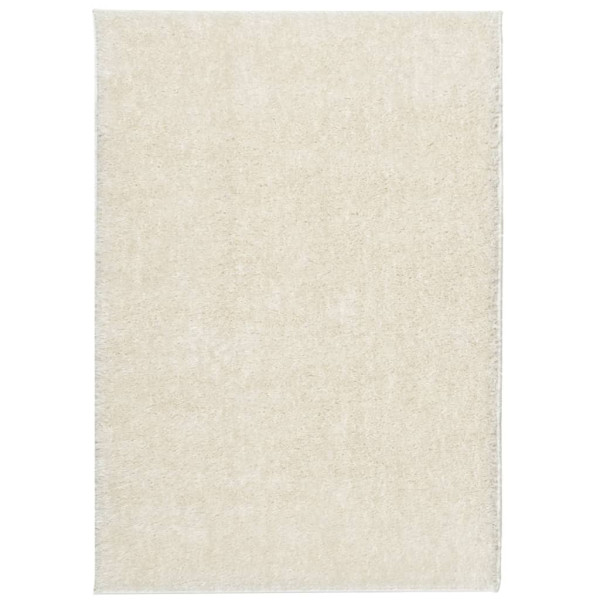 Tapete de pelo alto aspeto brilhante ISTAN 120x170cm cor creme M 2
