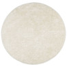 Alfombra pelo largo aspecto brillante crema Ø 160 cm 2