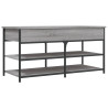 Banco zapatero madera de ingeniería gris Sonoma 100x42.5x50 cm 2