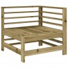 7 pcs conjunto lounge de jardim madeira de pinho impregnada 3